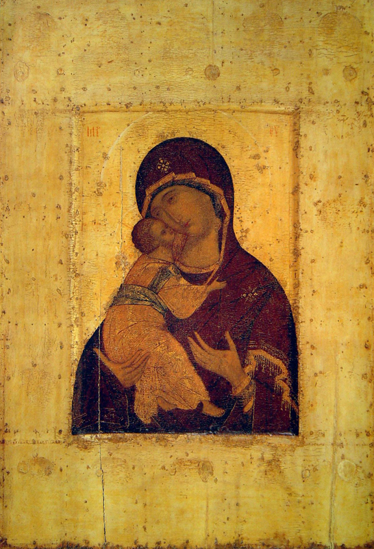 Владимирская икона Божией Матери письма преподобного Андрея Рублева