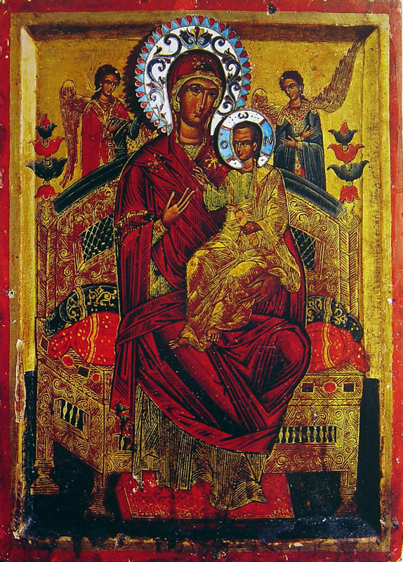 Византийская икона Божией Матери Всецарица