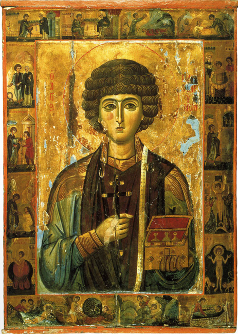 Икона Пантелеймона Целителя. Византия