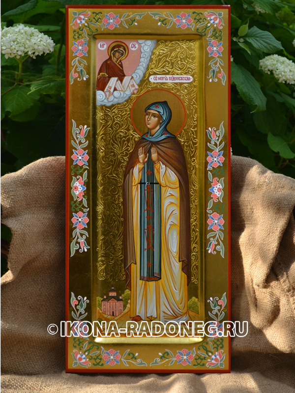 Икона Мария Радонежская (икона с гравировкой)